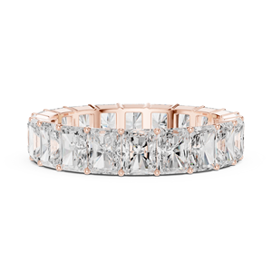 Anillo de Diamante de Laboratorio con Corte Radiante, Chapado en Oro Rosa, Joyería para Mujer, Regalo de Aniversario o Boda - Product Image 2