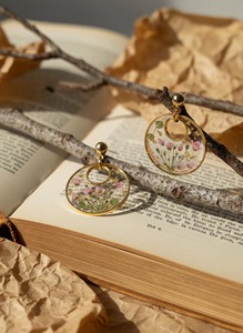 Resin Earring Elderflower Earrings Real <b>Flower</b> Resin Earrings Embossed Jewelry Gifts for Women - Product Image 4