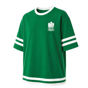 Camiseta de Manga Corta Verde con Ribete Blanco y Letras Griegas de la Hermandad Iota Phi Lambda para Hombre, Camiseta Informal para Mujer - Product Image 6