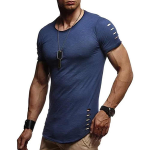 Camiseta de Manga Corta para Hombre, Corte Regular, de Alta Calidad, Profesional, Ecológica, Diferentes Colores, Estilo Desgastado, 100% Algodón Tejido - Product Image 1