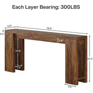 <b>Wooden</b> <b>Console</b> <b>Table</b> for Sofa Entryway or Accent Placement - Product Image 6