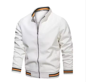 แจ็คเก็ตหนังวินเทจลำลองสำหรับผู้ชาย มีหลายสีให้เลือก รับผลิตตามแบบ OEM - Product Image 1