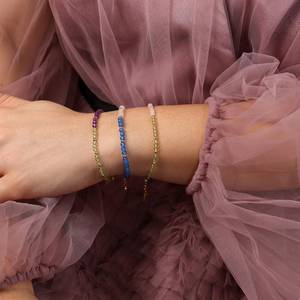 Pulsera de Peridoto y Amatista Natural, Joyería de Cristal para Manifestar, Pulsera Delicada de Piedras Preciosas, Regalo para Ella - Product Image 4