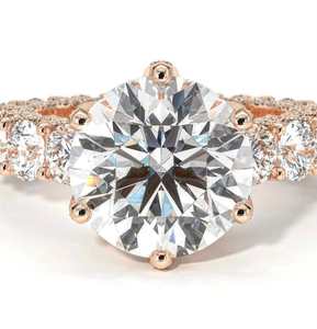 Anillo de compromiso de moissanita con corte redondo, alternativa asequible al diamante, moissanita cultivada en laboratorio. - Product Image 2