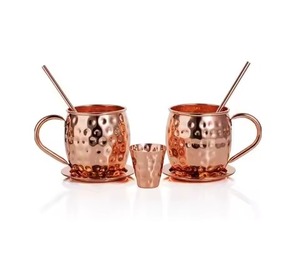 Double Tone Plating <b>copper</b> mug with Hammered finised - Product Image 3