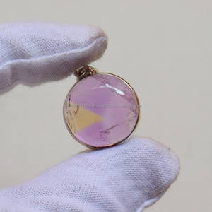 Colgante de Plata de Ley 925 sólida, colgante cuadrado, colgante único, para regalo, de bolivianita ametrino, colgante único - Product Image 3