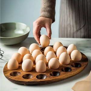 Classic Wood <b>Egg</b> Rack Natural <b>Eco</b> Friendly Sustainable Food Safe Modern Design Convenient <b>Egg</b> Tools - Product Image 5