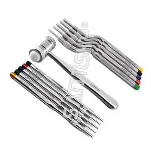 Sinus להרים אוסטאוטן ישר & מעוקל את סט קעורה עצם סט קעורה של <span class=keywords><strong>11</strong></span> כלים כירורגיים שתל שיניים - Product Image 1