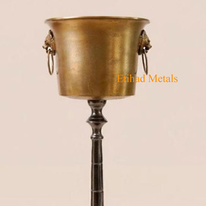 Cubo para Champán de Latón Vintage, Enfriador de Botellas de Vino de Aluminio - Product Image 2