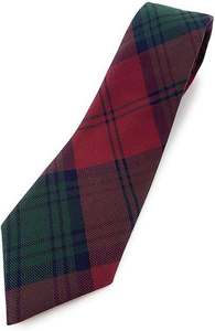 Corbata Escocesa de Tartán, Corbata de Poliéster con Estampado a Cuadros en Rojo, Azul, Verde y Amarillo, Corbata Formal con Diseño - Product Image 4
