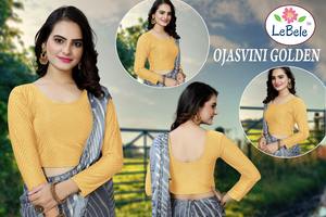 Blouse formelle indienne de qualité export, tissée, extensible, à manches longues, pour femmes, pour les occasions de mariage - Product Image 6