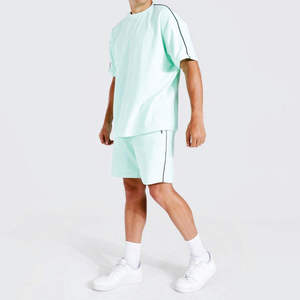 ดรอปชิปปิ้ง โรงงาน OEM ผู้ผลิต ชุดเซ็ตเสื้อยืดแขนสั้นและกางเกงขาสั้นไซส์ใหญ่สำหรับผู้ชาย ชุดฤดูร้อน แห้งเร็ว รุ่น 20026 - Product Image 2