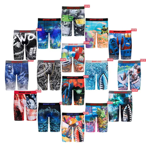 Shorts Bermuda personnalisés mi-taille imprimés patchwork en Spandex/Polyester avec cordon de serrage et poches pour sous-vêtements décontractés pour hommes - Product Image 5
