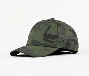 Hunting Style Camo Perforated Hats Custom Camouflage Waterproof 6 Panel Baseball Caps Sporty Hats Branded Logo Outdoor Gorras - Product Image 2