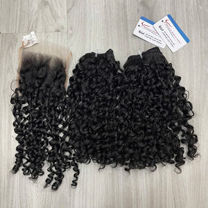 Cabello Humano Virgen Natural de Alta Calidad 2026, Cabello Rizado al Vapor Estilo Pixie, Cutícula Alineada, para Hacer Pelucas para Chicas - Product Image 3