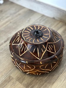 Rustic Wooden Chapati <b>Box</b> Hotpot Roti Storage <b>Container</b> Eco Friendly Handmade Kitchen Serving Food Warmer Organizer <b>Box</b> - Product Image 5