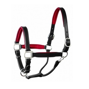 Cabezalera de cuero premium para caballo con acolchado de cuero suave de color y herrajes de hierro, zinc o latón, fabricante de la India. - Product Image 1