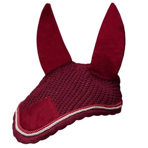 High Quality Customized Design Multi Color Horse Fly Veil Ear Bonnet <b>Equestrian</b> Horse Riding Product Available in All Designs - Product Image 3