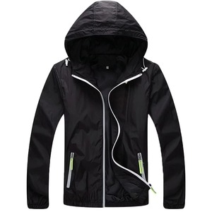 Skin <b>Jacket</b> <b>Waterproof</b> Ultralight Windbreaker <b>Men</b> Women Hooded Reflective Sun Protection <b>Packable</b> Quick Dry Coat Black Wine - Product Image 1