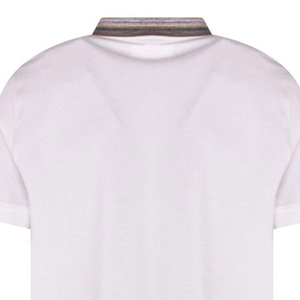 Polo à manches courtes pour homme, couleur unie, coupe classique, décontracté, en coton, tissage Oxford, blanc - Product Image 6