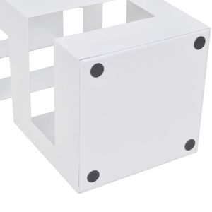 Support de rangement pour bâtons de marche en acier blanc avec porte-parapluie carré de 19,1 pouces - Product Image 3