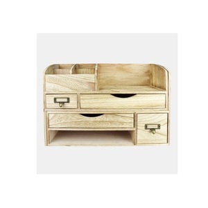 Support à stylos en bois rustique fait main, organiseur de bureau élégant pour le bureau, la maison, l'école et les accessoires de table d'étude - Product Image 5