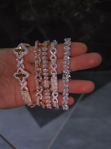 Hot Selling Various Shapes 925 Silver VVS Moissanite Bracelet Fine Jewelry Iced Out <b>Men</b> Women Moissanite Bracelet - Product Image 3