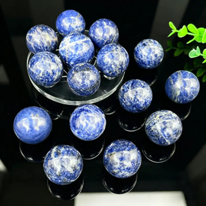 Sphère de cristal naturel en lapis-lazuli, boule polie en pierre de lapis-lazuli bleue pour la décoration de la maison, collection de cristaux et cadeau - Product Image 6