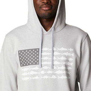 Sweat-shirt à capuche vintage avec drapeau américain, personnalisable OEM, effet vieilli, avec poche kangourou, pour hommes et femmes, tenue décontractée, DDP - Product Image 6