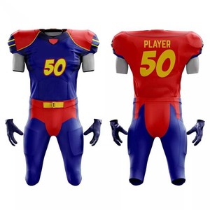 Uniforme de football américain au style unique, 180g, polyester imprimé, respirant, équipe nationale de football personnalisée - Product Image 6