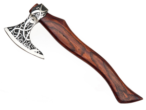New Vikings <b>Axe</b> Best Gift Medieval Viking Hand Forged High Carbon Steel DIY Hatchet with Ash <b>Wood</b> Handle - Product Image 1