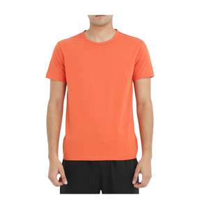 Camiseta Deportiva Personalizada para Hombre, de Secado Rápido, Manga Corta, Ligera, Transpirable, para Correr, Gimnasio, Fitness, Color Sólido, Ropa Deportiva OEM - Product Image 4