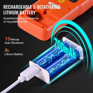 เครื่องวัด EMF แบบพกพา 3 in 1 ชาร์จซ้ำได้ 5Hz 3.5GHz หน้าจอ LCD ดิจิตอล เครื่องตรวจจับรังสีสนามแม่เหล็กไฟฟ้า EF MF Tester - Product Image 6