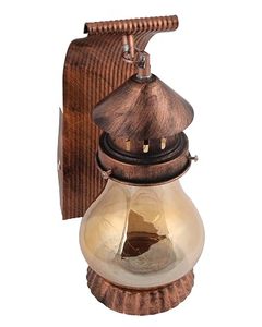 Vintage Metal Wall <b>Lamp</b> Amber Glass Shade Handmade Retro Custom <b>Antique</b> Handcrafted Factory Wholesale Indoor/Outdoor Use Balcony - Product Image 4