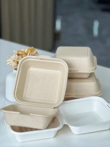 Boîte alimentaire jetable robuste et durable, type clamshell, pour hamburgers et frites, à emporter, design anti-fuite, restauration rapide - Product Image 1