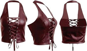 Top de Cuero Minimalista para Mujer, Chaleco Corto sin Mangas de Cuero Genuino Suave, Top Básico de Cuero Personalizado a la Moda - Product Image 4