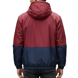 เสื้อแจ็คเก็ตกันลมแบบมีฮู้ดซิปหน้า สกรีนโลโก้ตามสั่ง สำหรับผู้ชาย - เสื้อกันลมสั่งทำพิเศษ - Product Image 2