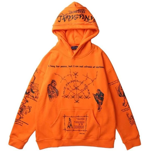 Vente en gros de sweats à capuche thermiques pour hommes 100% coton, impression d'écran, logo personnalisé, sweat à capuche à enfiler, OEM, marque privée - Product Image 6