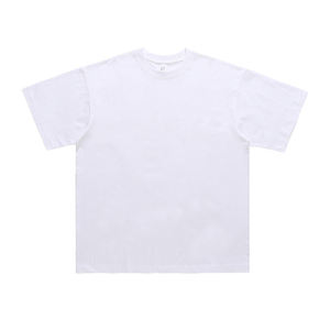 ผู้ผลิตเสื้อยืดขายส่ง เสื้อยืดโอเวอร์ไซส์ เสื้อยืดผู้ชายสีดำและสีขาว พิมพ์ลายสกรีนสำเร็จรูป - Product Image 1