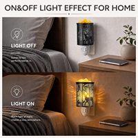 Pemanas Lilin Elektrik Model Rusa Hutan Berbahan Logam Hitam dengan Aroma Harum dan Lampu Malam untuk Dekorasi Rumah