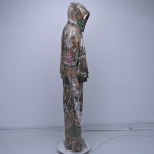 Wholesale Custom Camo Hoodie Sets <b>Oversized</b> Drop Shoulder <b>Joggers</b> Breathable Casual Winter OEM Full Sleeves 100% Cotton High - Product Image 5
