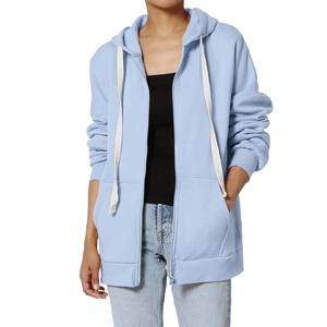 Sweat-shirt zippé pour femme, décontracté, léger ou épais, à capuche, pour femmes - Product Image 4