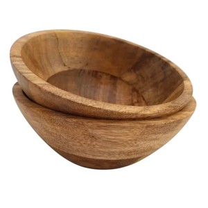 Tazón para Ensalada de Madera de Mango Ecológico Hecho a Mano con Diseño de Puntos Blancos, Tazón Grande para Servir en Casa y Restaurantes - Product Image 3