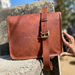 Sac à main élégant en cuir de chèvre fait à la main sac à bandoulière 9*11 pouces sac en cuir sacs marron - Product Image 5