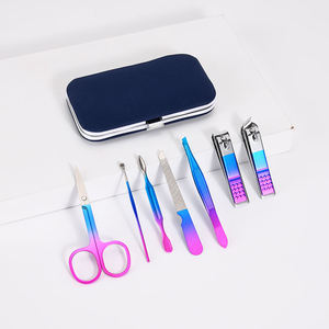 Anaaif Enterprises 7/10/12/15 Piece 1 Dazzle Double-Color Stainless Steel Professional Luxurious Manicure <b>Pedicure</b> <b>Set</b> for Adult - Product Image 1