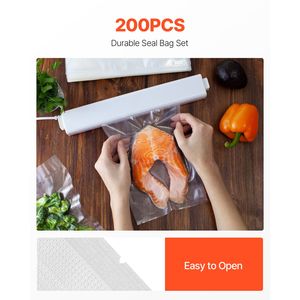 200 Sacchetti Sottovuoto 8 X 12 Pollici XL, Resistenti, per Alimenti, Senza BPA, per Congelatore, con Pompa Inclusa - Product Image 5