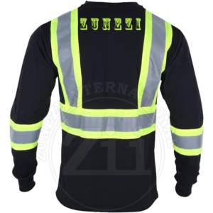 Camisa de Trabajo de Seguridad para Soldadura, Manga Larga, ZUNEZI, Personalizable, ANSI Clase 1, con Luz LED Intermitente, Impermeable, Logotipo Reflectante de Alta Visibilidad - Product Image 3