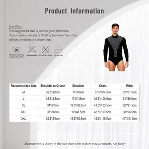 Combinaison de patinage artistique pour homme, justaucorps de danse latine, combinaison de danse, costume de danse pour les compétitions de patinage artistique pour hommes, spectacles sur scène - Product Image 6