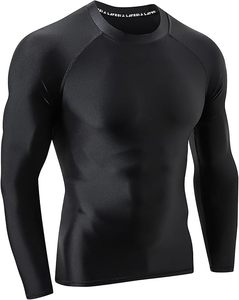 Maillot de compression à manches longues pour homme, protection solaire, BJJ, Rash Guard, tenue de combat, design de logo personnalisé, respirant, séchage rapide, ajusté - Product Image 4