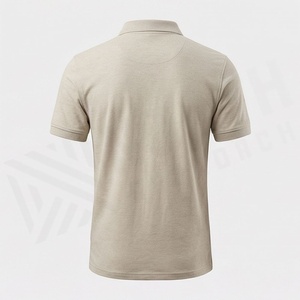 Vente en gros de polos pour hommes sur mesure avec logo imprimé, nouveau design, couleur unie, tissu tricoté, fabriqué au Pakistan - Product Image 2